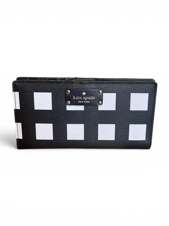 kate spade Handbags - Kate Spade Black White Geometric Print Wallet NWOT Leather Continental